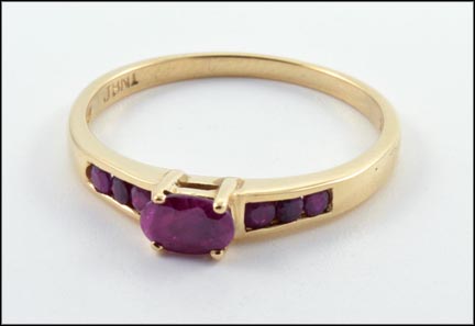 Ruby Ring in 14K Yellow Gold LARGE