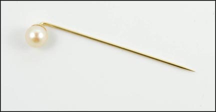 Pearl Stickpin in Yellow Gold MAIN