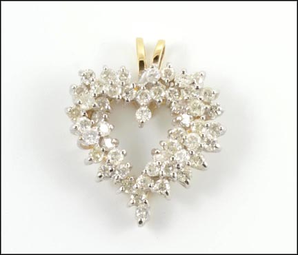 Diamond Heart Pendant in 14K Yellow Gold MAIN
