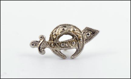 Shriners Tie Tack in 10K White Gold MAIN