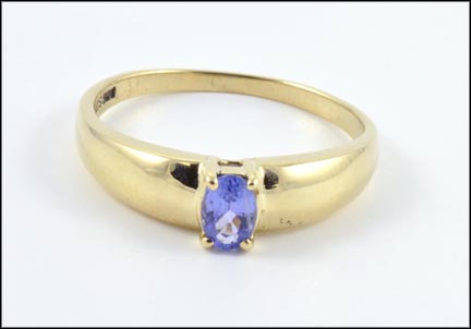 Tanzanite Ring in 10K Yellow Gold LARGE
