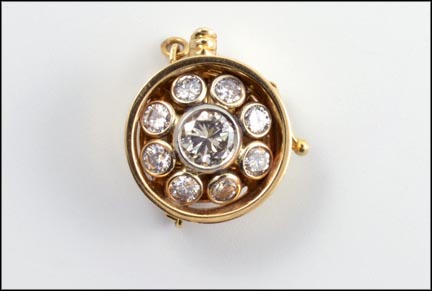 .40 ct. Center Stone, SI1 H, Diamond Clasp in 14K Yellow Gold LARGE