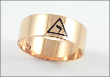 Masonic Band in 10K Rose Gold MAIN