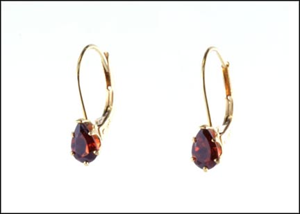 Garnet Earrings in 14K Yellow Gold MAIN