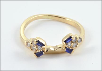 Sapphire and Diamond Ring Enhancer in 14K Yellow Gold MAIN