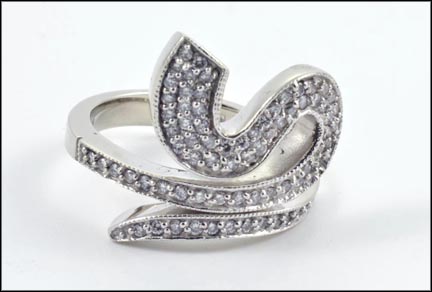 Freeform Diamond Ring in 14K White Gold MAIN