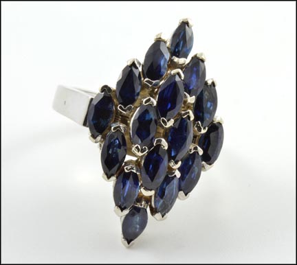 Kyanite Ring with Arthritic Shank in 10K White Gold MAIN