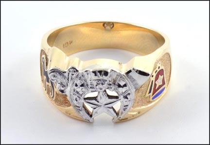 Shriners Ring in 10K Yellow Gold MAIN