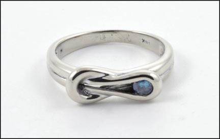 Blue Diamond Ring in 14K White Gold MAIN