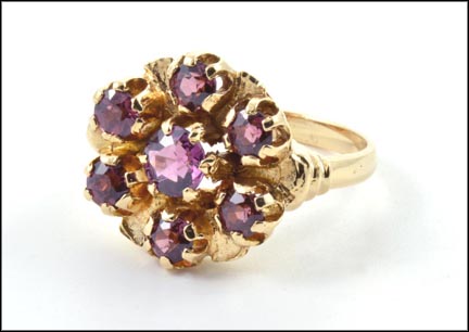 Rhodalite Garnet Ring in Yellow Gold MAIN