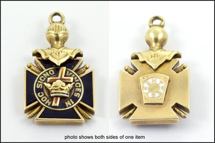 Masonic Pendant or Charm in 14K Yellow Gold LARGE