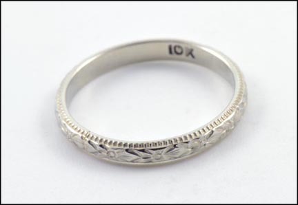 Vintage Baby Ring in 10K White Gold MAIN