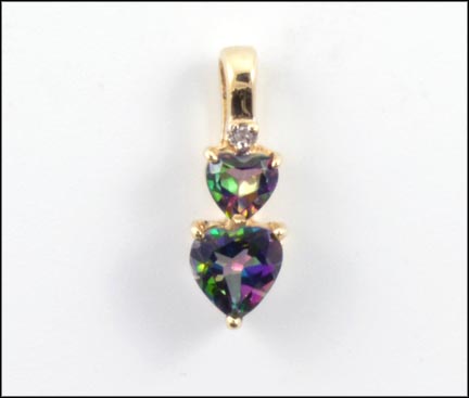 Mystic Topaz Heart Pendant in 10K Yellow Gold MAIN
