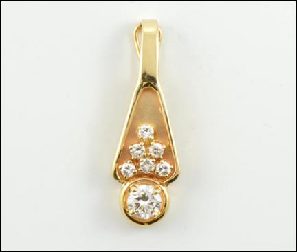 Diamond Pendant Enhancer in Yellow Gold MAIN