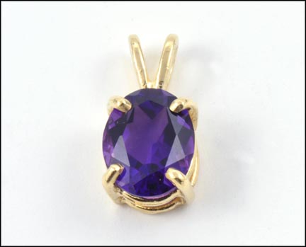 Amethyst Pendant in Yellow Gold MAIN