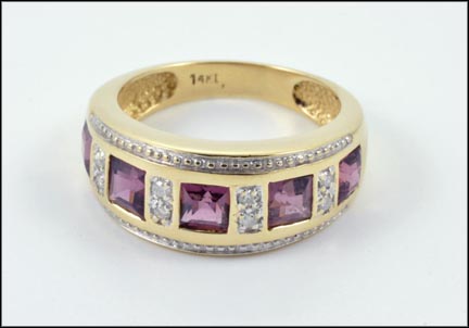 Tourmaline Band in 14K Yellow Gold LARGE