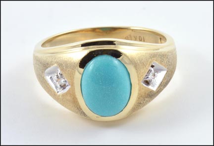 Howlite Ring in 10K Yellow Gold MAIN