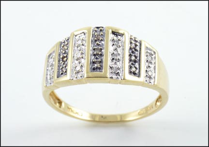 Diamond Band in 14K Yellow Gold LARGE