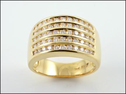 Diamond Band in 18K Yellow Gold LARGE