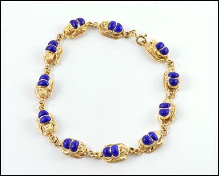 Lapis Bracelet in 18K Yellow Gold MAIN