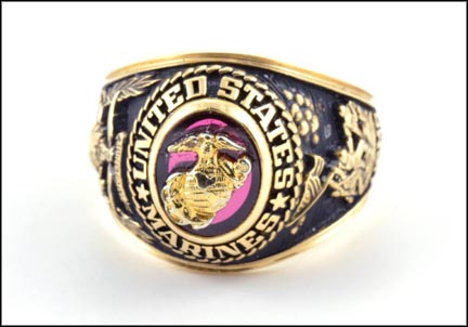 Marine Corps Ring in 10K Yellow Gold LARGE