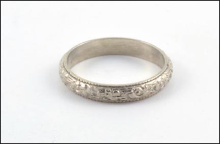 Vintage Baby Ring 1930's in 14K White Gold MAIN
