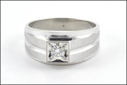 Men's Diamond Ring in 14K White Gold MAIN