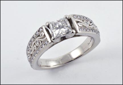 Diamond Engagement Ring in Platinum LARGE