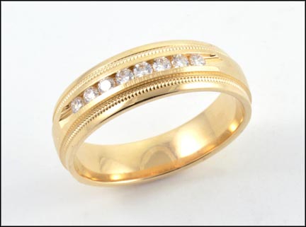 Men's Diamond Band in 14K Yellow Gold MAIN
