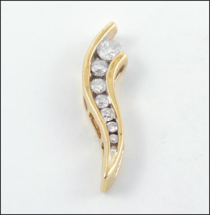 Diamond Journey Pendant in 10K Yellow Gold MAIN
