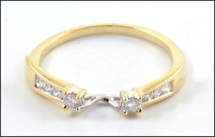 Diamond Ring Jacket in 14K Yellow Gold LARGE
