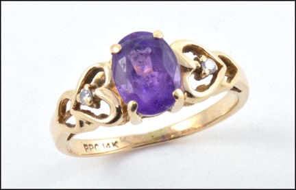 Amethyst Ring in 14K Yellow Gold MAIN