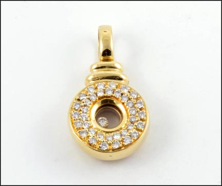 Floating Diamond Pendant in 18K Yellow Gold MAIN