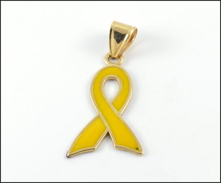 Yellow Ribbon Pendant in 14K Yellow Gold MAIN