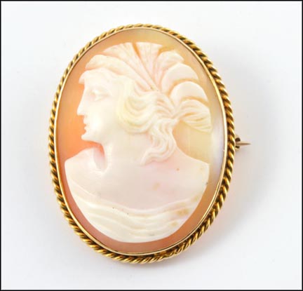Cameo Pin in Yellow Gold MAIN