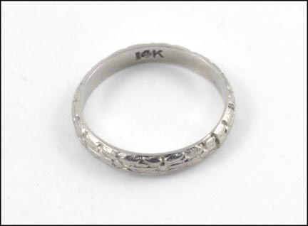 Vintage Baby Ring, 1930's in 14K White Gold MAIN