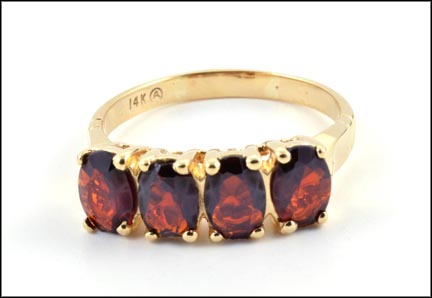 Garnet Ring in 14K Yellow Gold MAIN