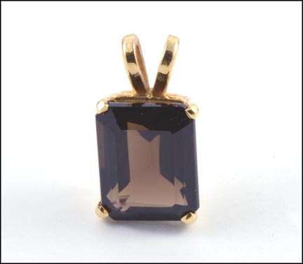 Smoky Quartz Pendant in 14K Yellow Gold MAIN