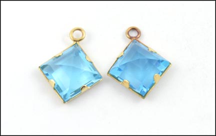 Blue Topaz Earring Enhancers in Yellow Gold MAIN