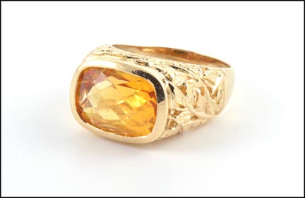 Citrine Ring in 14K Yellow Gold LARGE