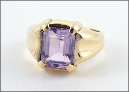 Amethyst Ring in 10K Yellow Gold MAIN