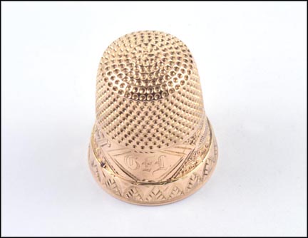 Vintage Thimble, 1890-00 in Yellow Gold MAIN