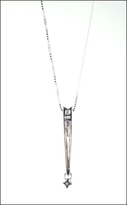 Box Chain with Pendant in 14K White Gold MAIN