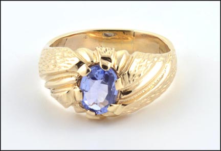 Sapphire Ring in Yellow Gold LARGE