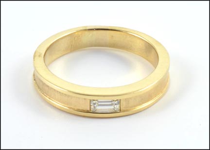 Diamond Baguette Band in 18K Yellow Gold LARGE