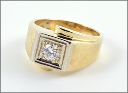 Men's Diamond Ring, Si G in 14K Yellow Gold MAIN