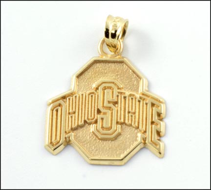 Ohio State Pendant in 10K Yellow Gold LARGE