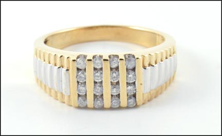 Men's Diamond Ring in 10K Two-Tone Gold MAIN