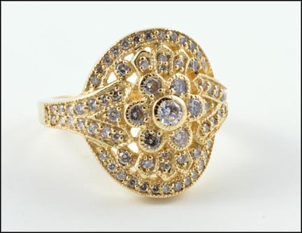 Effy Diamond Ring in 14K Yellow Gold LARGE