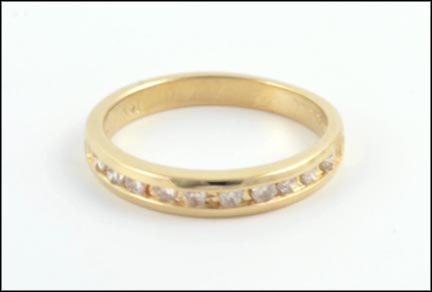 Diamond Band in 14K Yellow Gold LARGE